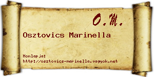 Osztovics Marinella névjegykártya